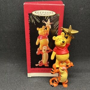 1995 Hallmark Keepsake Winnie The Pooh And Tigger Christmas Ornament In Box